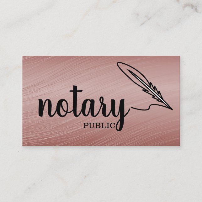 Notary Public Elegante Script Schlicht Visitenkarte (Vorderseite)