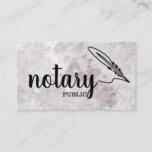 Notary Public Elegante Script Schlicht Visitenkarte
