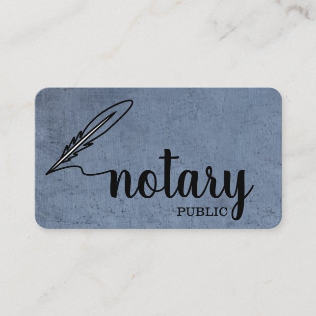 Notary Public Elegante Script Schlicht Visitenkarte (Vorderseite)