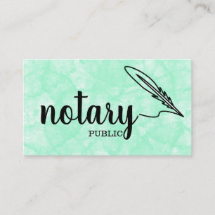 Notary Public Elegante Script Schlicht Visitenkarte