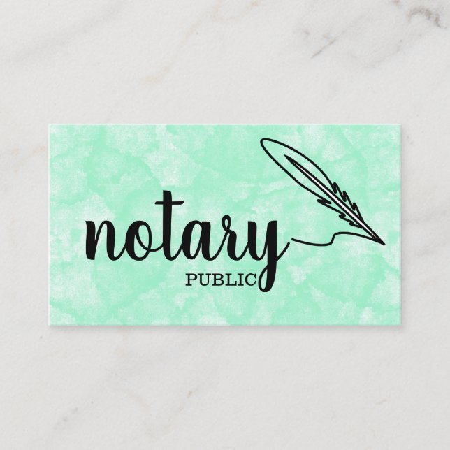 Notary Public Elegante Script Schlicht Visitenkarte (Vorderseite)
