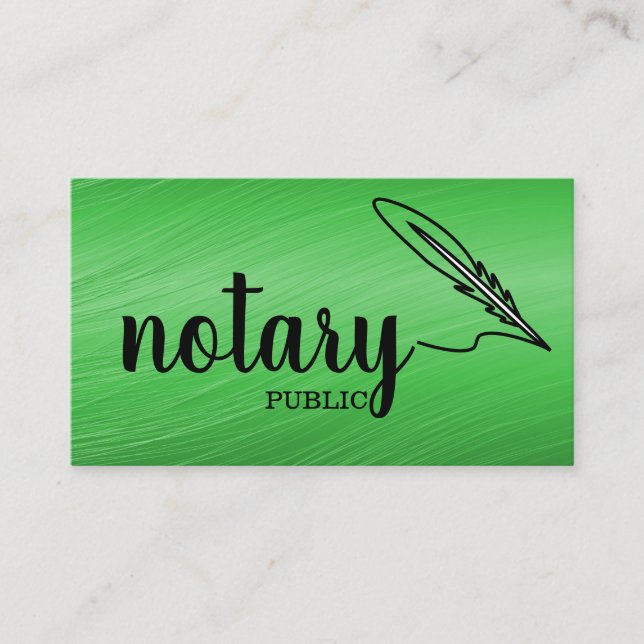 Notary Public Elegante Script Schlicht Visitenkarte (Vorderseite)