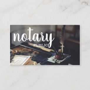 Notary Public Elegante Script Schlicht Visitenkarte