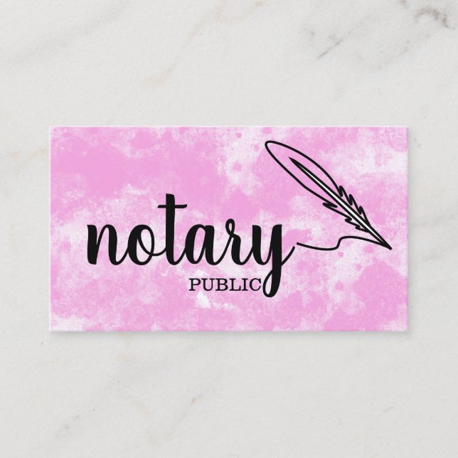 Notary Public Elegante Script Schlicht Visitenkarte (Vorderseite)