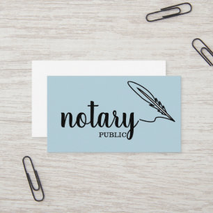 Notary Public Elegante Script Schlicht Visitenkarte