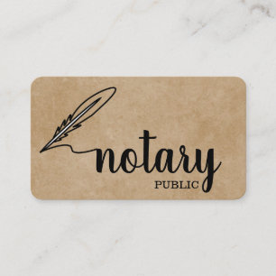 Notary Public Elegante Script Schlicht Visitenkarte