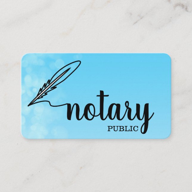 Notary Public Elegante Script Schlicht Visitenkarte (Vorderseite)