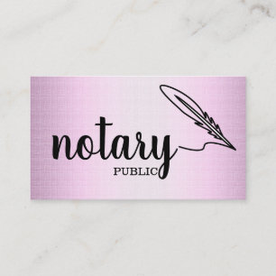 Notary Public Elegante Script Schlicht Visitenkarte