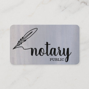 Notary Public Elegante Script Schlicht Visitenkarte