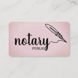 Notary Public Elegante Script Schlicht Visitenkarte