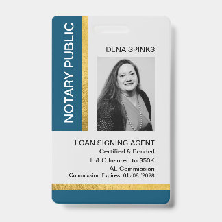 Notary Public ID Abzeichen Ausweis