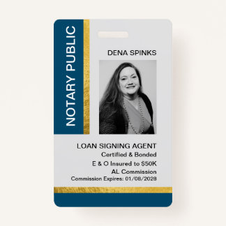 Notary Public ID Abzeichen Ausweis
