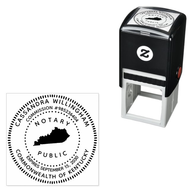 Notary Public Kentucky Permastempel (Beispiel)