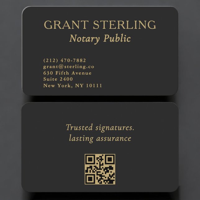 Notary Public QR Code Professional Visitenkarte (Von Creator hochgeladen)