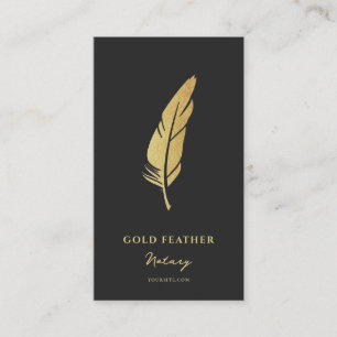 Notary Public Signing Agent Consultant Black Gold Visitenkarte