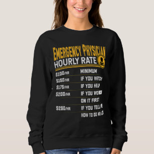 Notarzt Arzt Notaufnahme Chirurg Stundensatz Sweatshirt