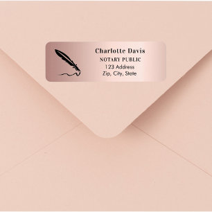 Notarzte Rose Gold Pen Rücksendeadresse