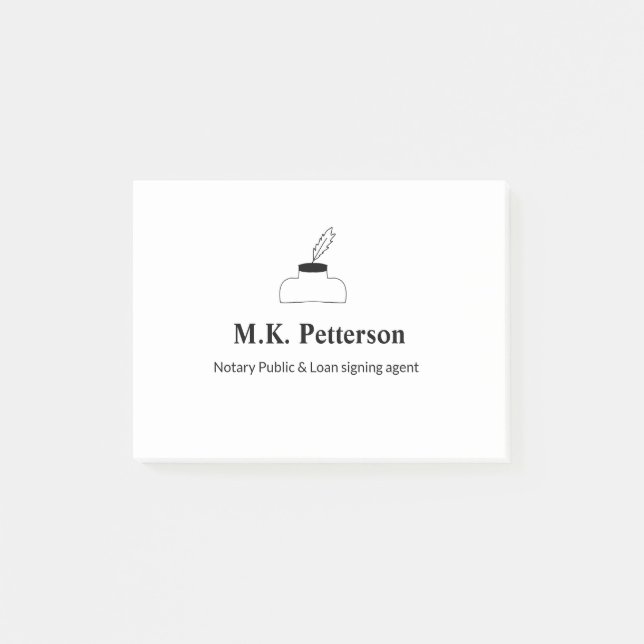 Notarzter Agent für öffentliche Darlehensunterzeic Post-it Klebezettel (Vorderseite)