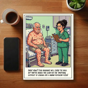 Notaufnahme-Abenteuer Cartoon Postkarte
