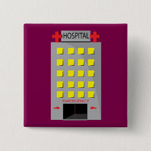 Notaufnahme des Krankenhausgebäudes Button