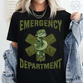 Notaufnahme Frankenstein Krankenschwester Hallowee T-Shirt