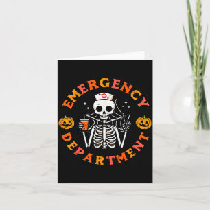 Notaufnahme lustiges Halloween Er Krankenschwester Karte