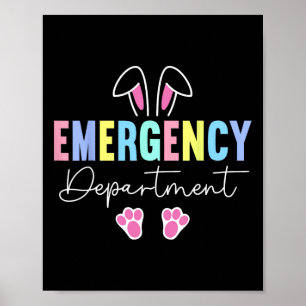 Notaufnahme-Osterhase Er-Nurse Ostern Poster
