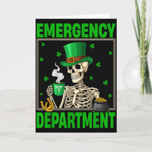 Notaufnahme St Patricks Day Skelett Tech Karte