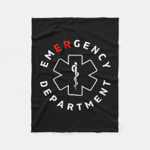 Notaufnahmeabteilung Er Rn Krankenschwester Retro Fleecedecke