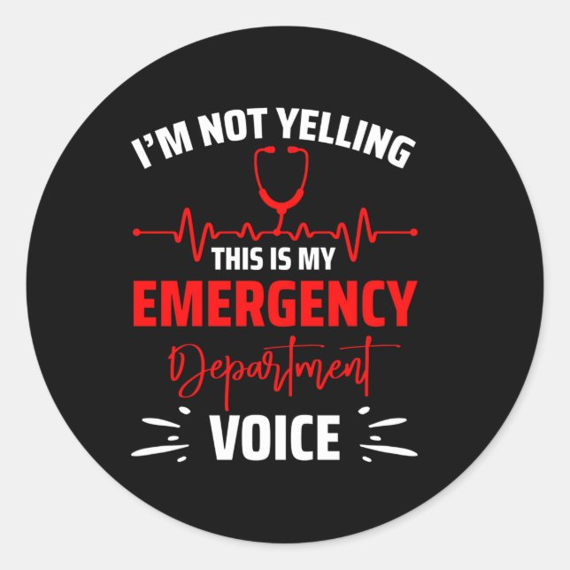 Notausstattungs- und Krankenversicherungsschutz Runder Aufkleber (Vorderseite)