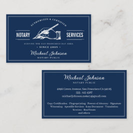 Notdienste Berufliches Vintages Navy Blue Visitenkarte