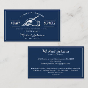 Notdienste Berufliches Vintages Navy Blue Visitenkarte