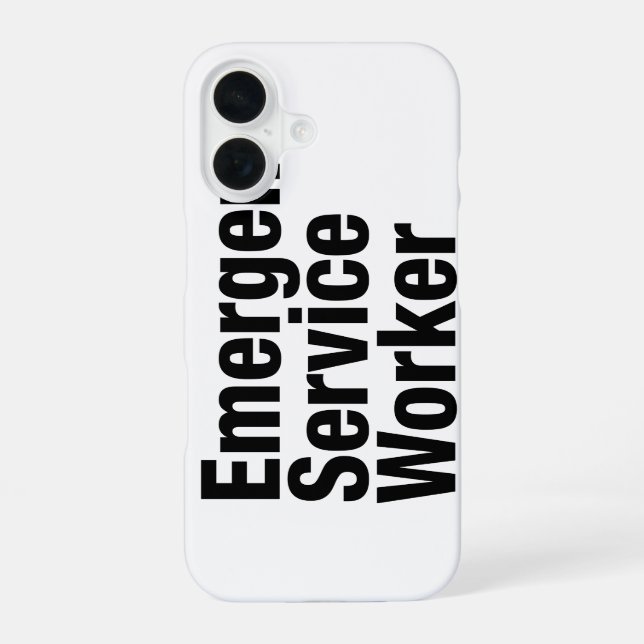 Notdienstmitarbeiter iPhone 16 Hülle (Rückseite)