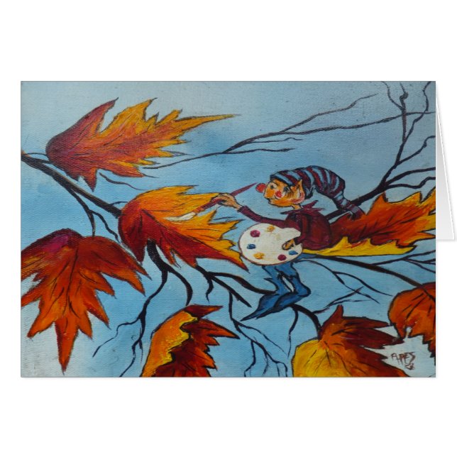 Note Card Ann Hayes Painting Pixie Painting (Vorderseite (Horizontal))