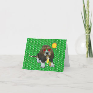 Note Card Baby Basset Hound Sheldon Sommerzeit Karte