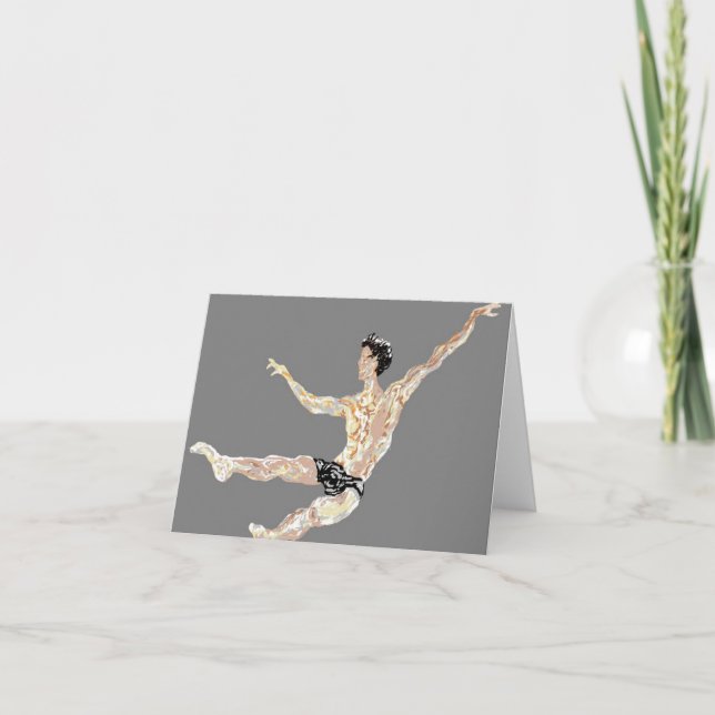 Note Card Blank inside/ Ballet Dancer Karte (Vorderseite)