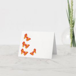 Note Card Blank inside Butterflies Karte