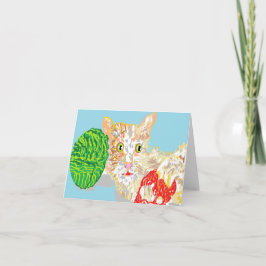 Note Card Blank inside /Kitten Karte