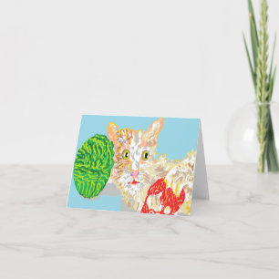 Note Card Blank inside /Kitten Karte
