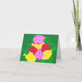 Note Card Blank Inside Rose Karte