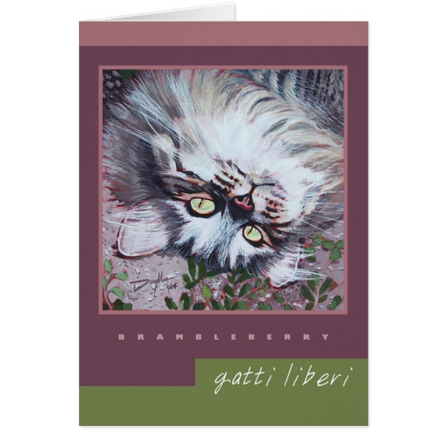 Note Card "Brambleberry" - Gatti Liberi Collection (Vorne)