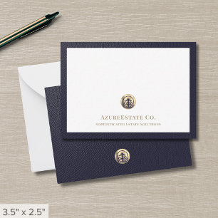 Note Card für elegante Beruflich Gold-Logos Mitteilungskarte