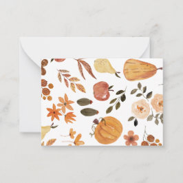 Note Card für Herbst Mitteilungskarte