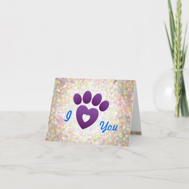 Note Card - I Liebe You just be paws Karte (Vorderseite)