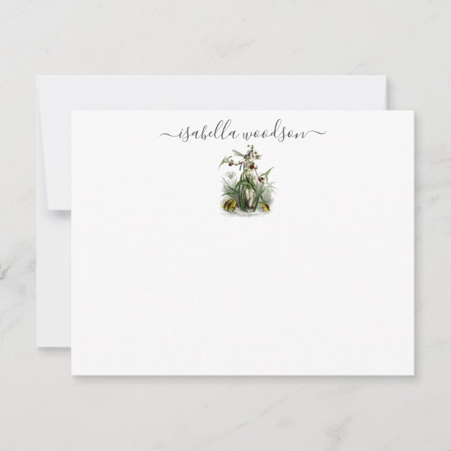 Note Card: Magic Fairy Pixie Script Mitteilungskarte (Vorderseite)