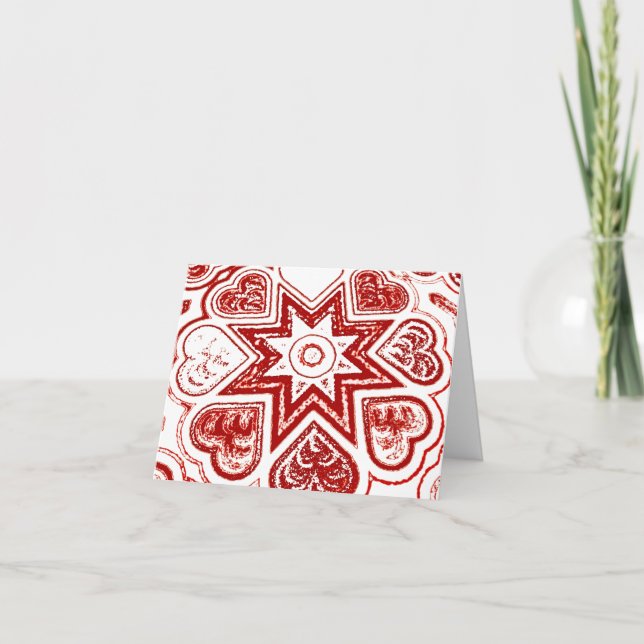 Note Card "Mein Herz" (weiß) Feiertagskarte (Vorderseite)