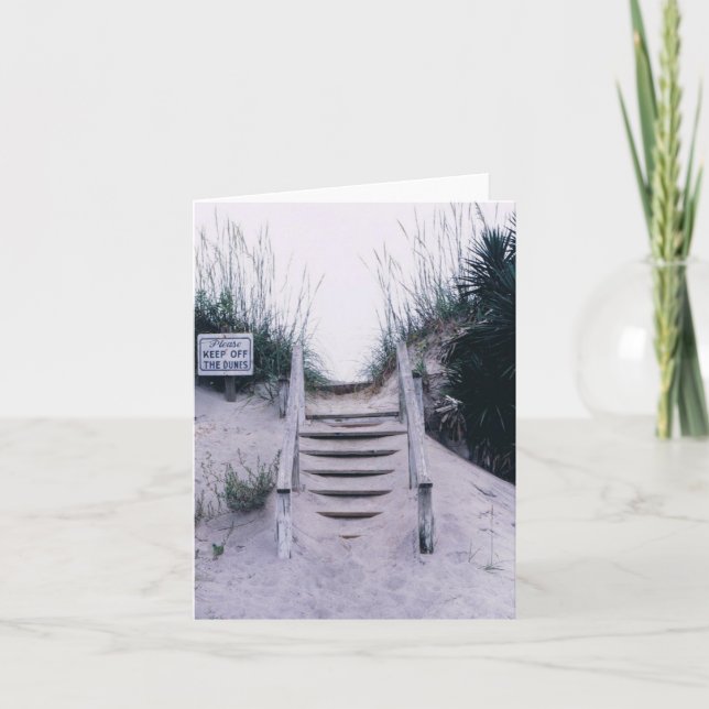 Note Card mit Beach Scene Karte (Vorderseite)