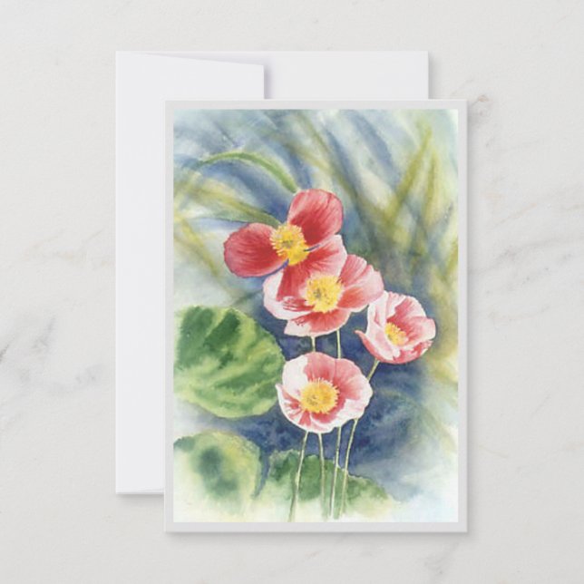 Note Card mit Bild der Poppies Dankeskarte (Vorderseite)