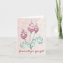 Note Card mit drei Whimsistischen Blume Karte