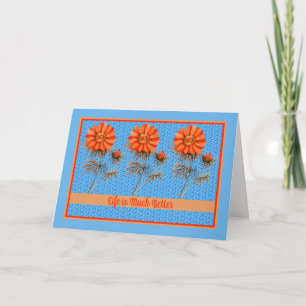 Note Card Orange and Blue Karte
